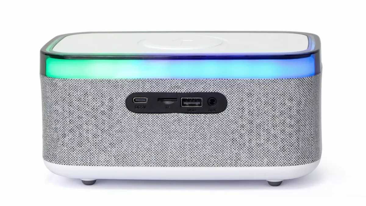 Cyfrowy budzik z funkcją bezprzewodowego ładowania, radio DAB/FM RGB