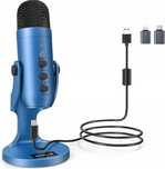 Mikrofon pojemnościowy usb z adapterem do smartfona laptopa ps4 i ps5