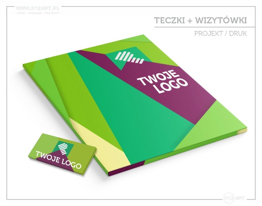 Teczki, wizytówki TWOIM LOGO Reklama firmy Drukarnia+Projekt