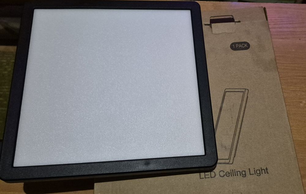 Світильник THE LIGHT 24W 5000K Квадратний чорний накладний TL 20342