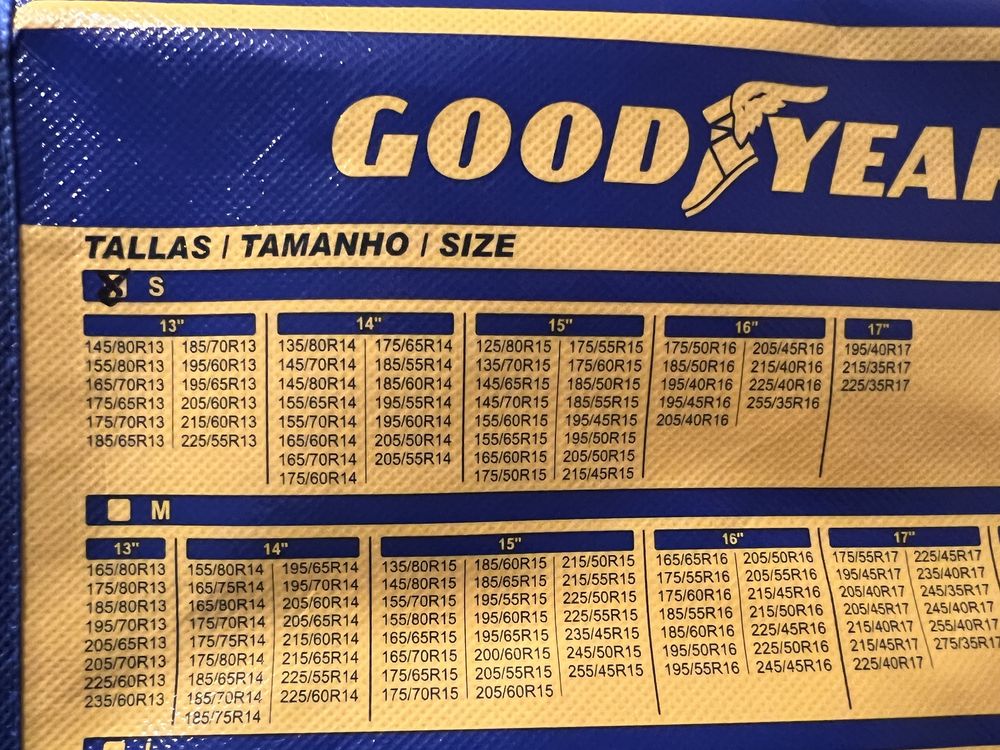 Vendo correntes têxteis Goodyear completamente novas