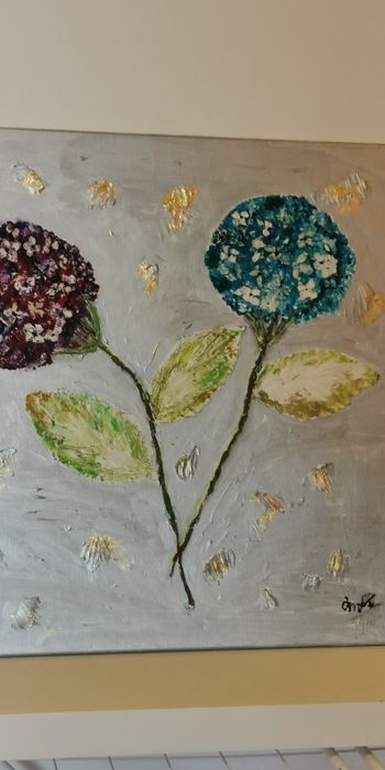 Pintura de hortênsias