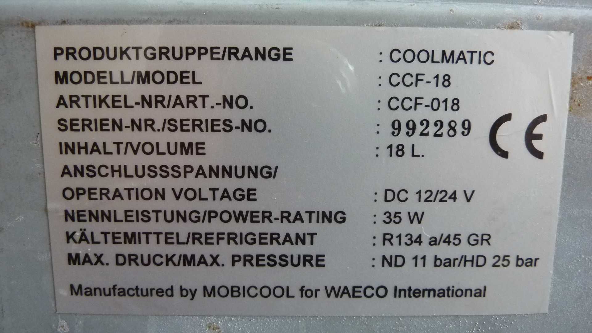 Lodówka kompresorowa,sprężarkowa WAECO CCF 18 na 12/24 Volt.