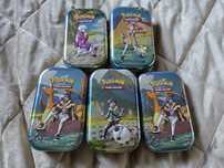 Zestaw oryginalnych puszek kolekcjonerkich, bez boosterów, Pokemon TCG