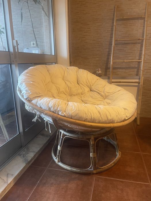 Cadeirão papasan em rattan