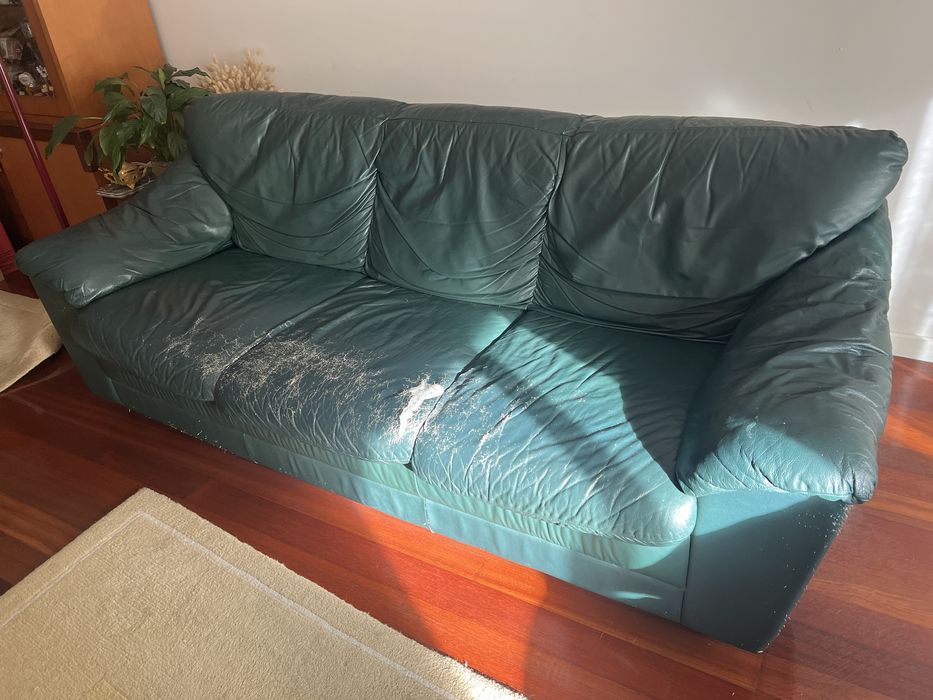 Sofá cama verde Divani & Divani pele 2 X 0,75 m