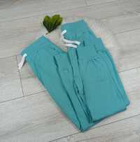 Komplet Spodni Dresowych Dziewczynka H&M Turkusowe 128 cm