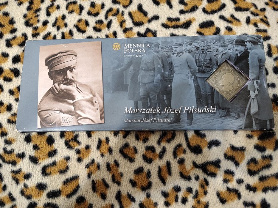 Zestaw Piłsudski banknot, miniatura i klipa