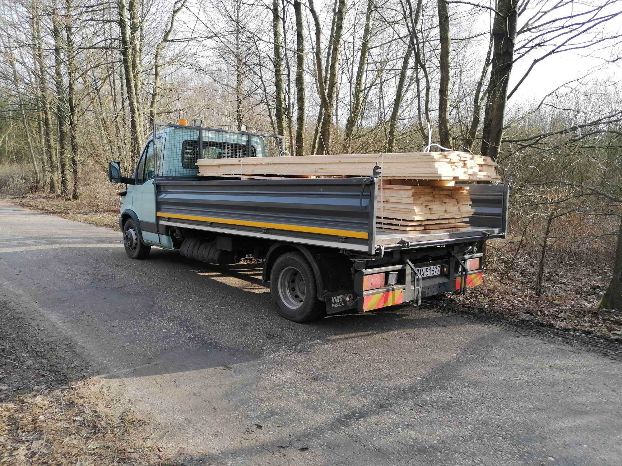 Więźba dachowa deski Łaty krokwie tartak drewno budowlane transport