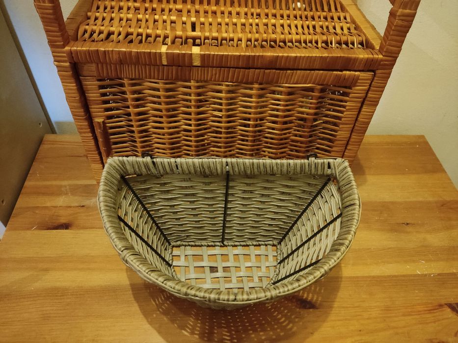 Wiklina koszyki szafka zestaw 6 sztuk