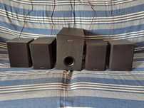 Mini Colunas de Som e Subwoofer