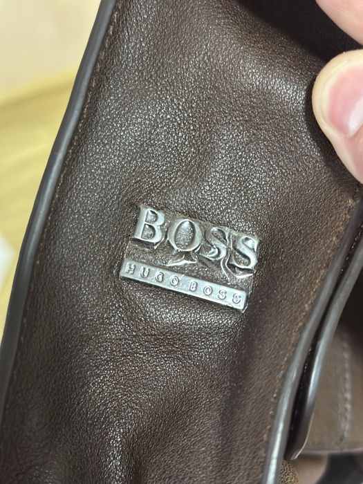 Мужская сумка HUGO BOSS оригинал натуральная кожа ремень в подарок