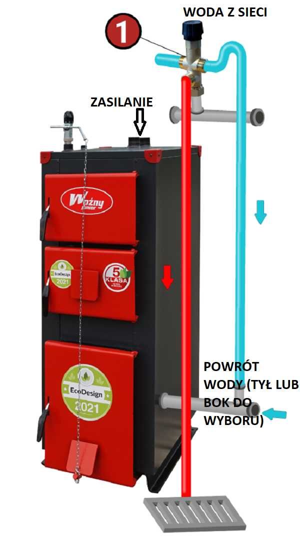 Kocioł na węgiel piec na drewno 18kW 5 klasa 150-200m2