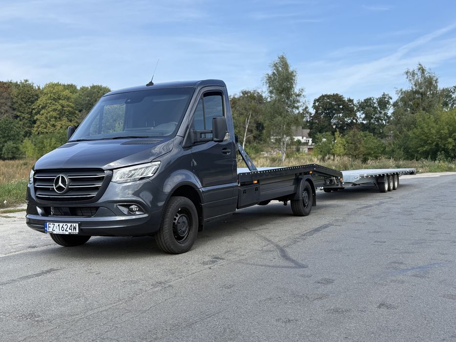 WYPOŻYCZALNIA Laweta najazd autolaweta Sprinter 319 na wynajem