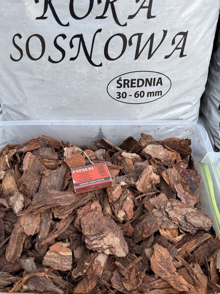 Kora sosnowa 80 l Trzy Frakcje Drobna Średnia Gruba .Transport