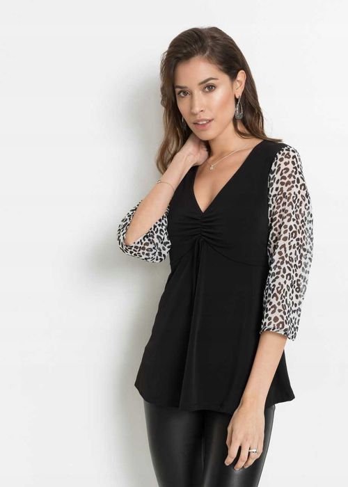 B.P.C bluzka z szyfonowymi rękawami ^36/38