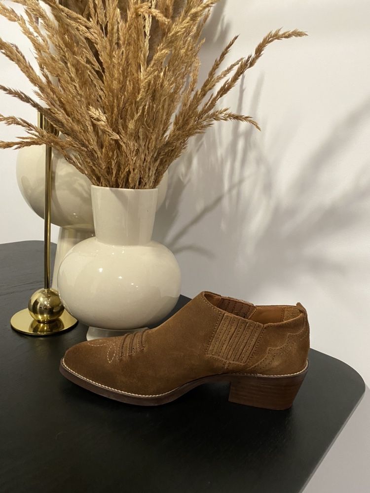 Massimo Dutti Buty kowbojki boho zamsz 38 nowe