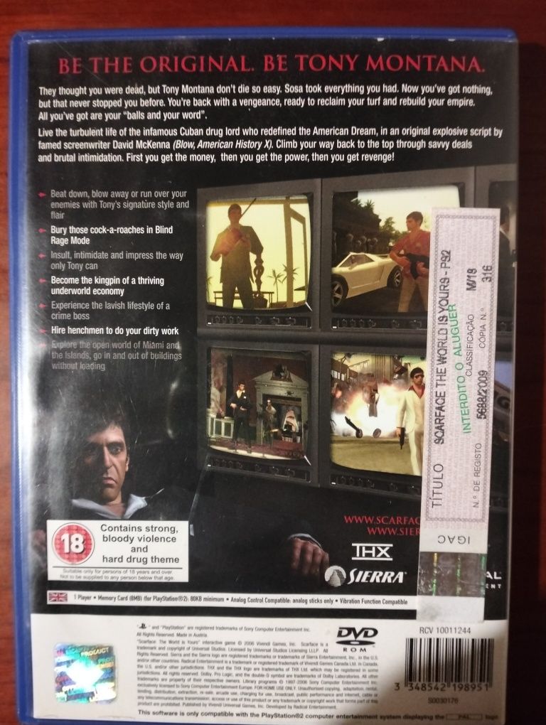 Jogo Scarface The World is Yours PlayStation 2