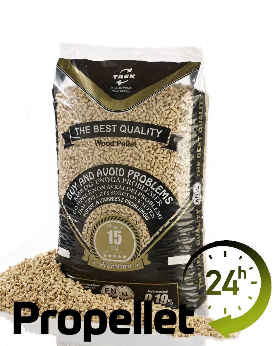 Pellet drzewny sosnowy Task 6mm certyfikat 15kg Propellet24 Opole