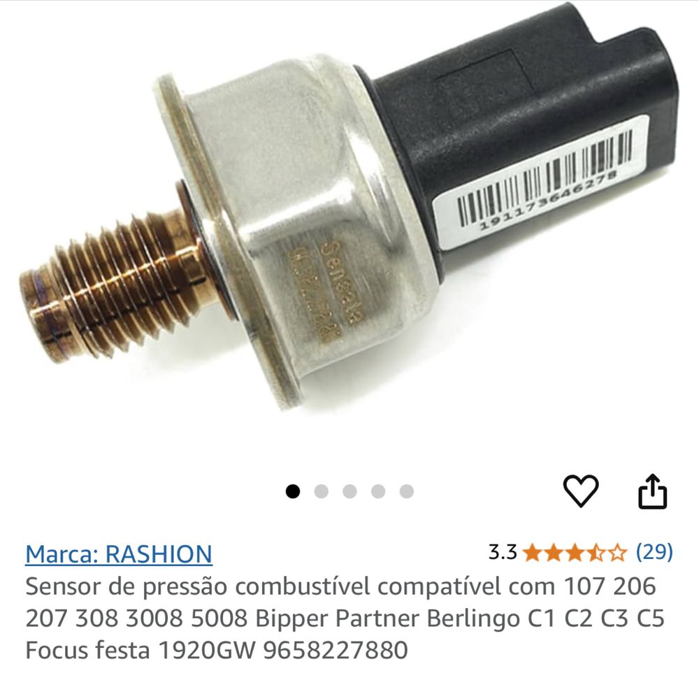 Sensor pressao de combustivel