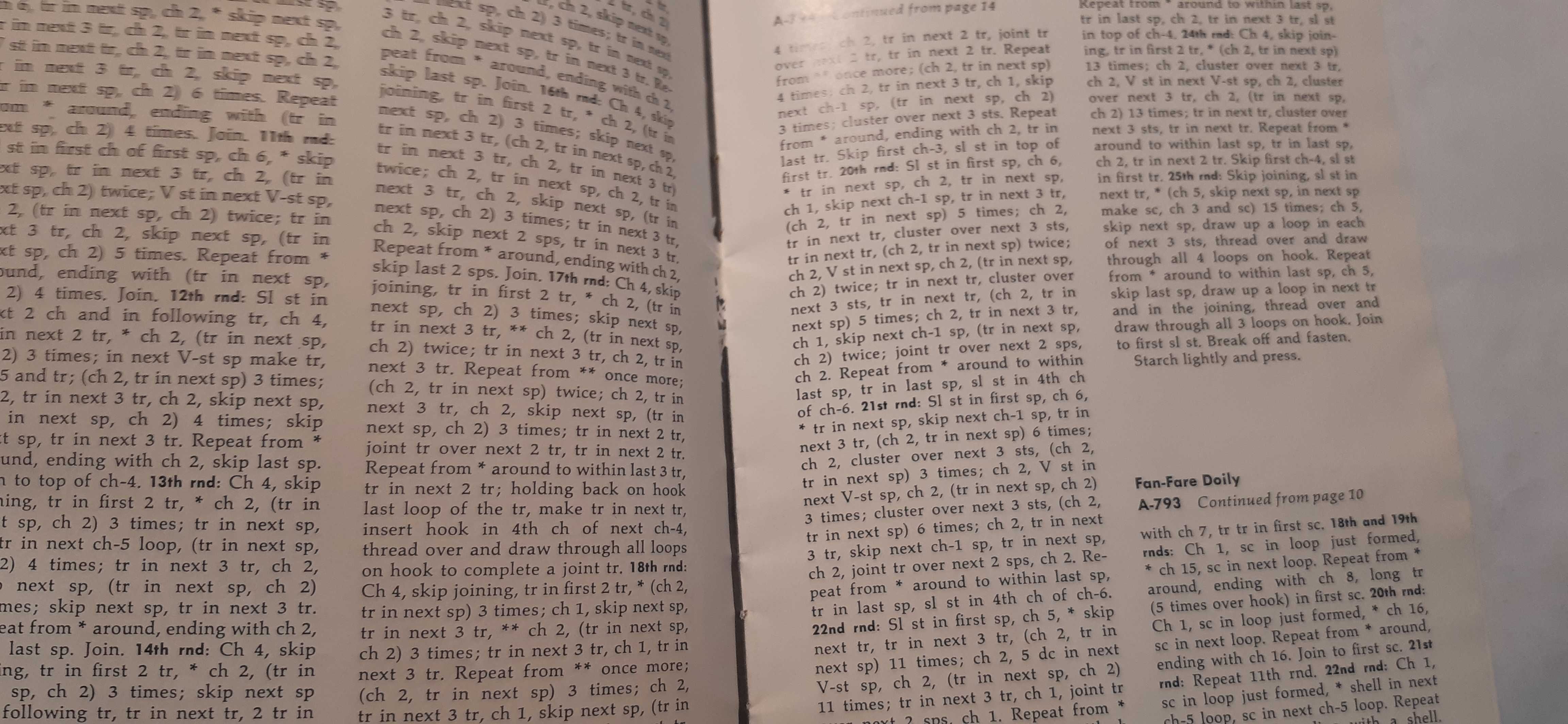 stara gazeta czasopismo Vintage 1960s Serwetki Wzory nr 197