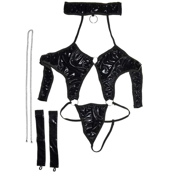 Еротична білизна трусики боди латекс стринги нижнее белье комплект топ