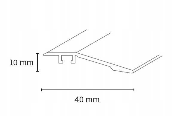 Listwa Progowa Wykończeniowa DP70 SREBRO 10x40x250