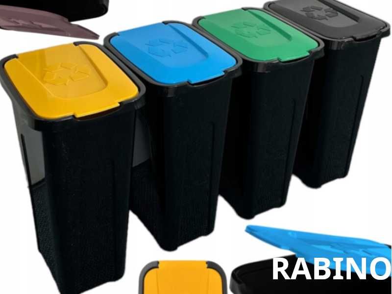 Kosze do segregacji odpadów 4x30L papier szkło plastik BIO XL