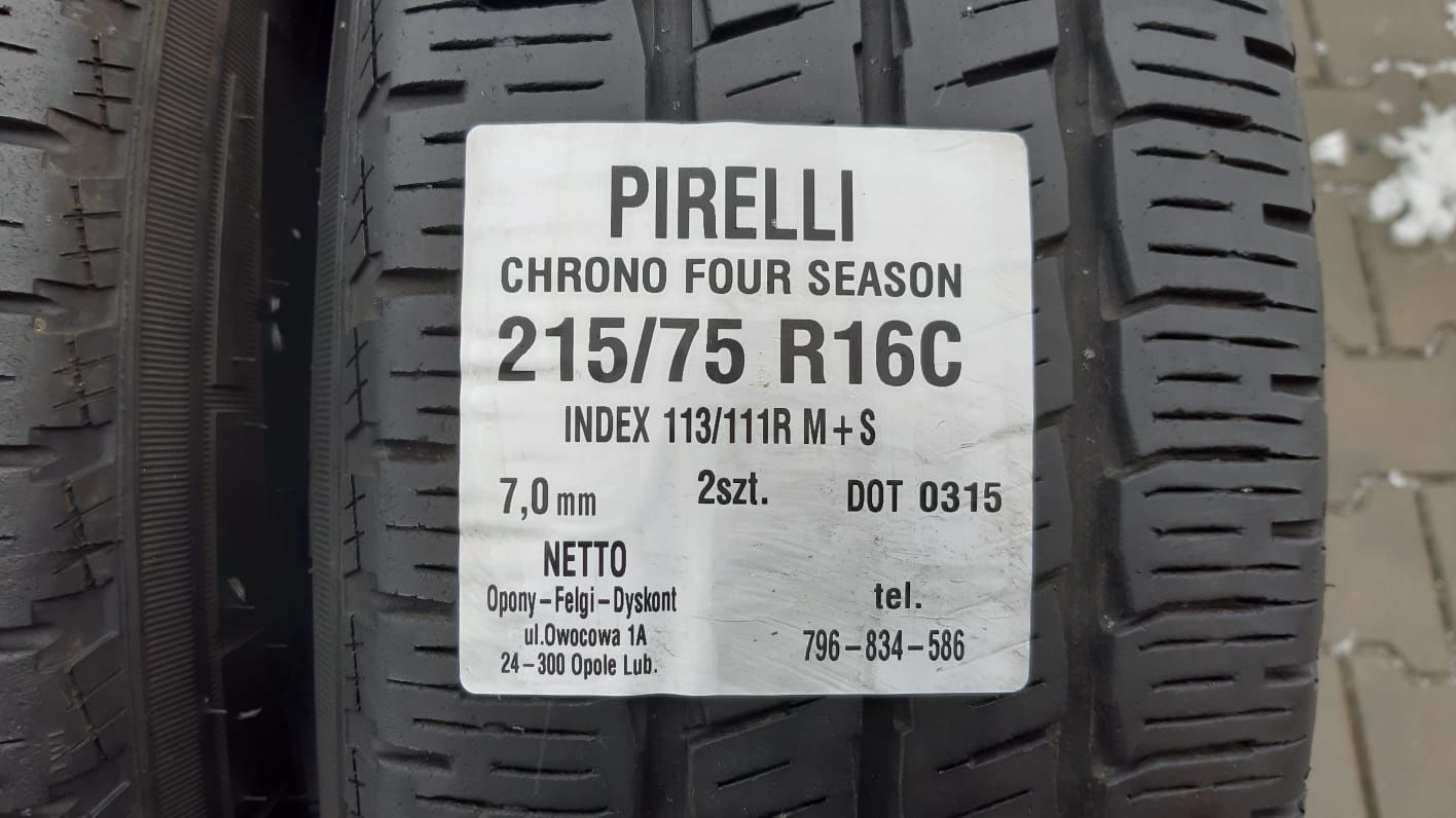 Opony Pirelli 215 75 R16C