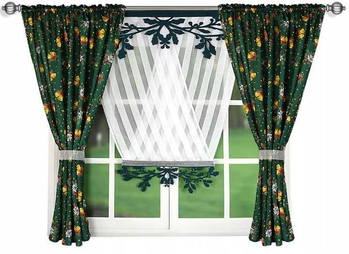 Firana Świąteczna gotowa + panel Boże Narodzenie