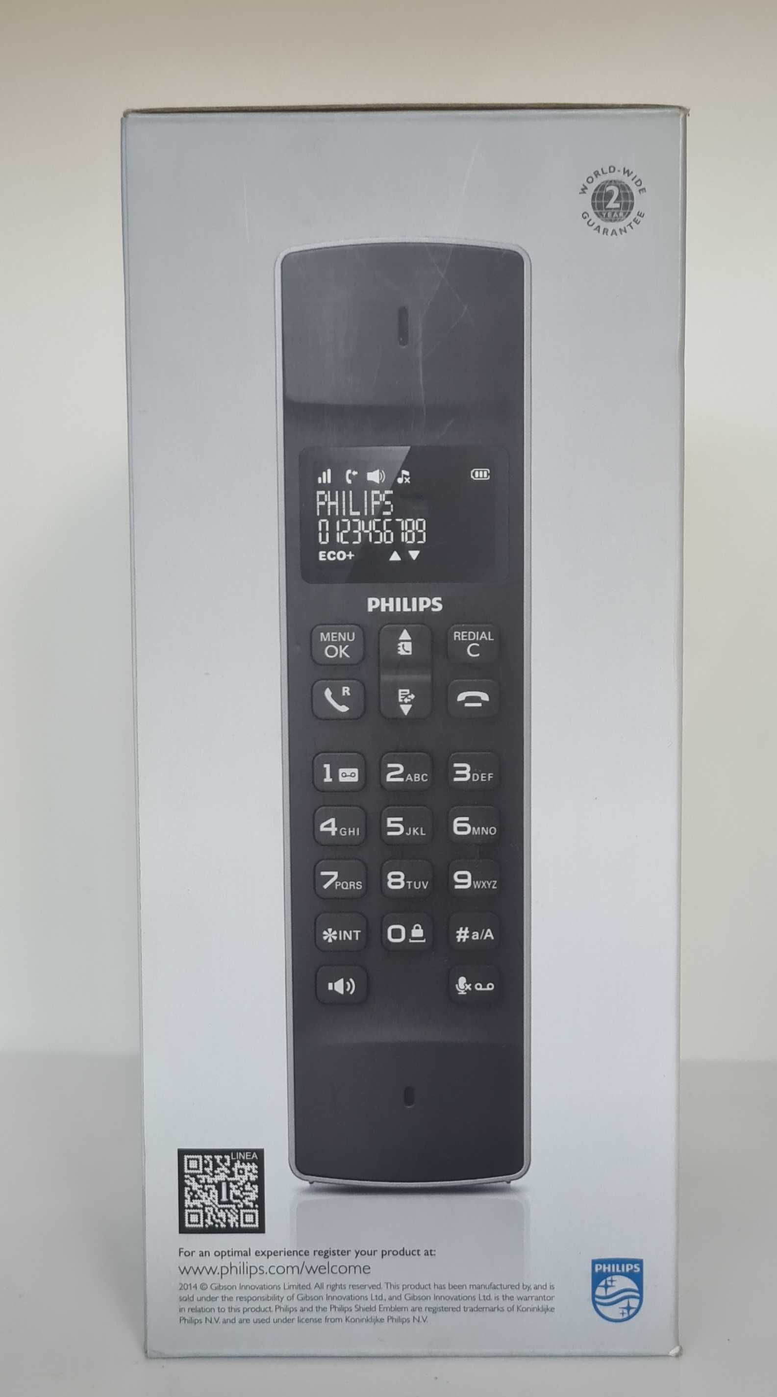 Telefon Bezprzewodowy stacjonarny Philips Linea designerski