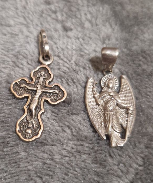 Срібло 925 проба підвіска хрестик- янгол