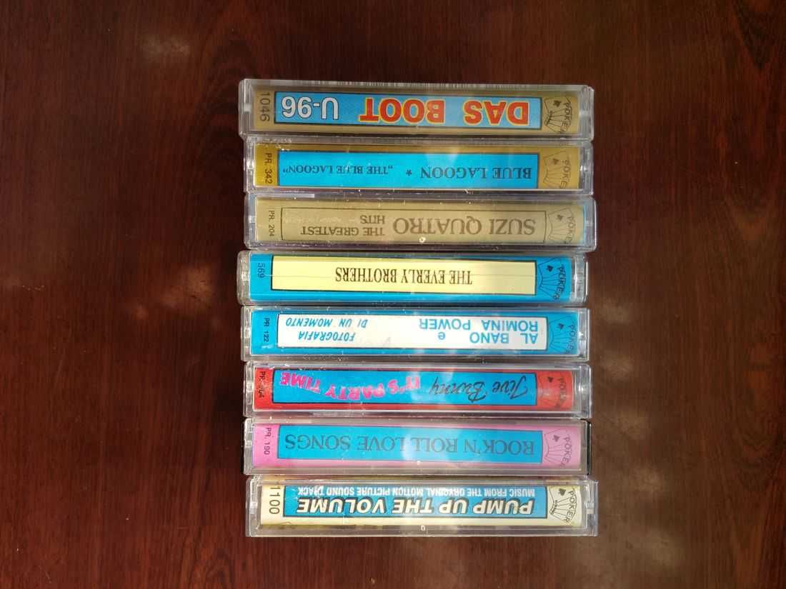 kasety magnetofonowe vintage retro kolekcjonerskie filmowe rock