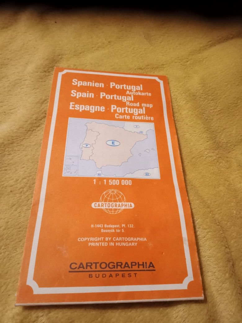 Mapa Hiszpanii i Portugalii 1991
