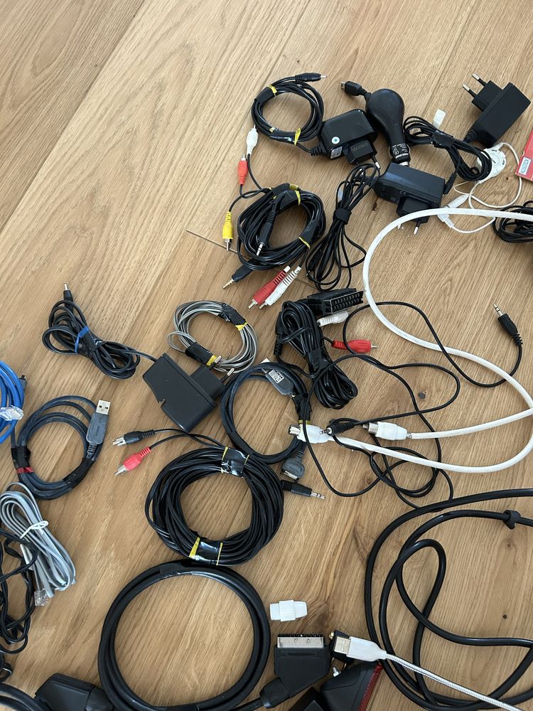 Kabel chinch eurozłącze hdmi ładowarka antenowy internetowy pilot