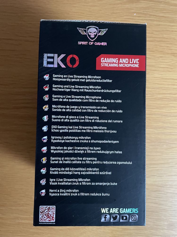 Microfone gaming and live streaming