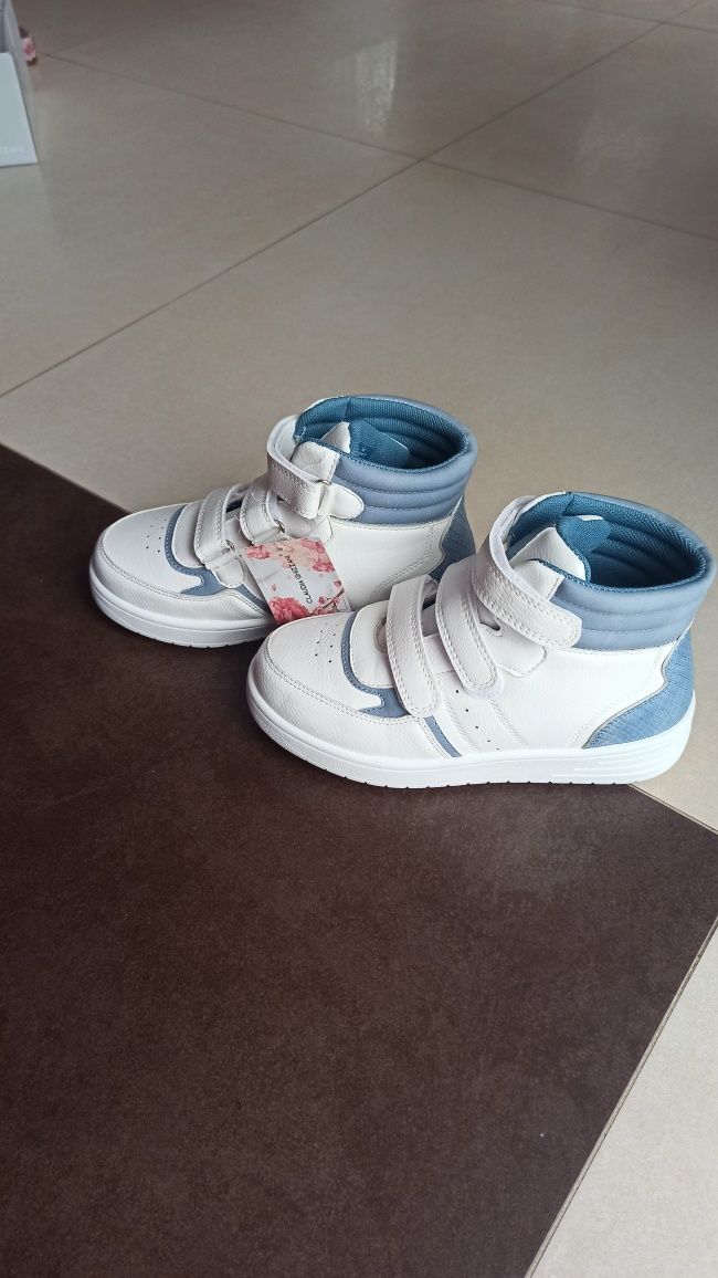 Sneakersy buty skórzane za kostkę r. 33 nowe z metką Deichmann