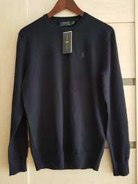 Oryginalny, wełniany sweter z małym defektem, Polo Ralh Lauren XS