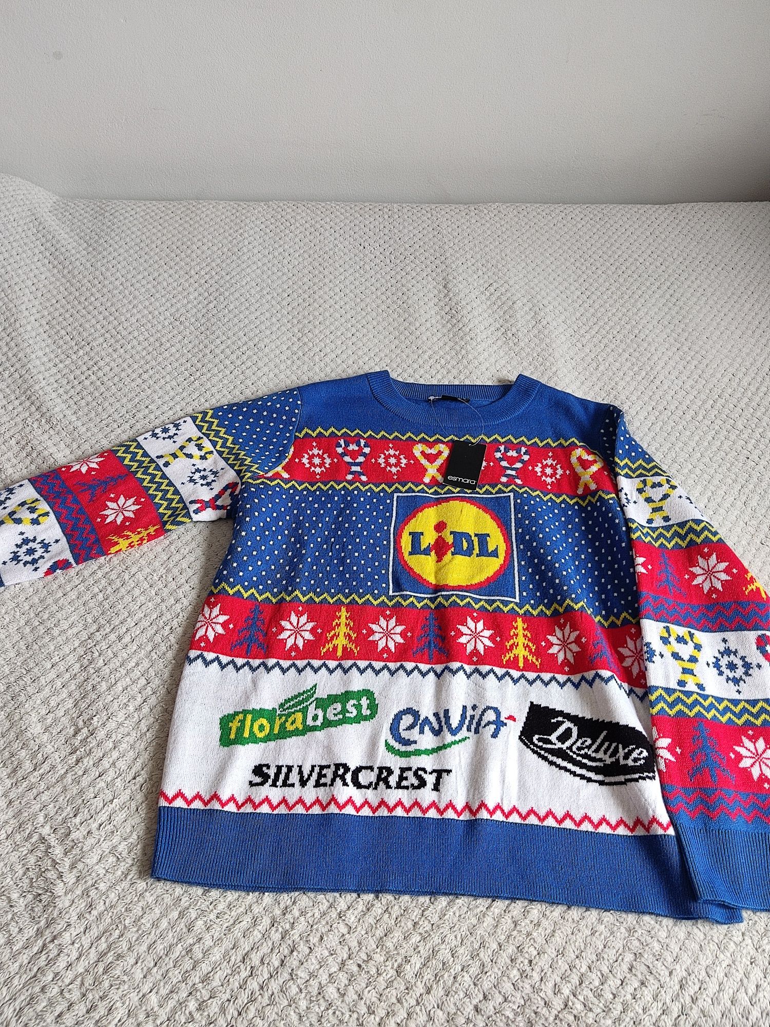 Sweter zimowy, kolorowy