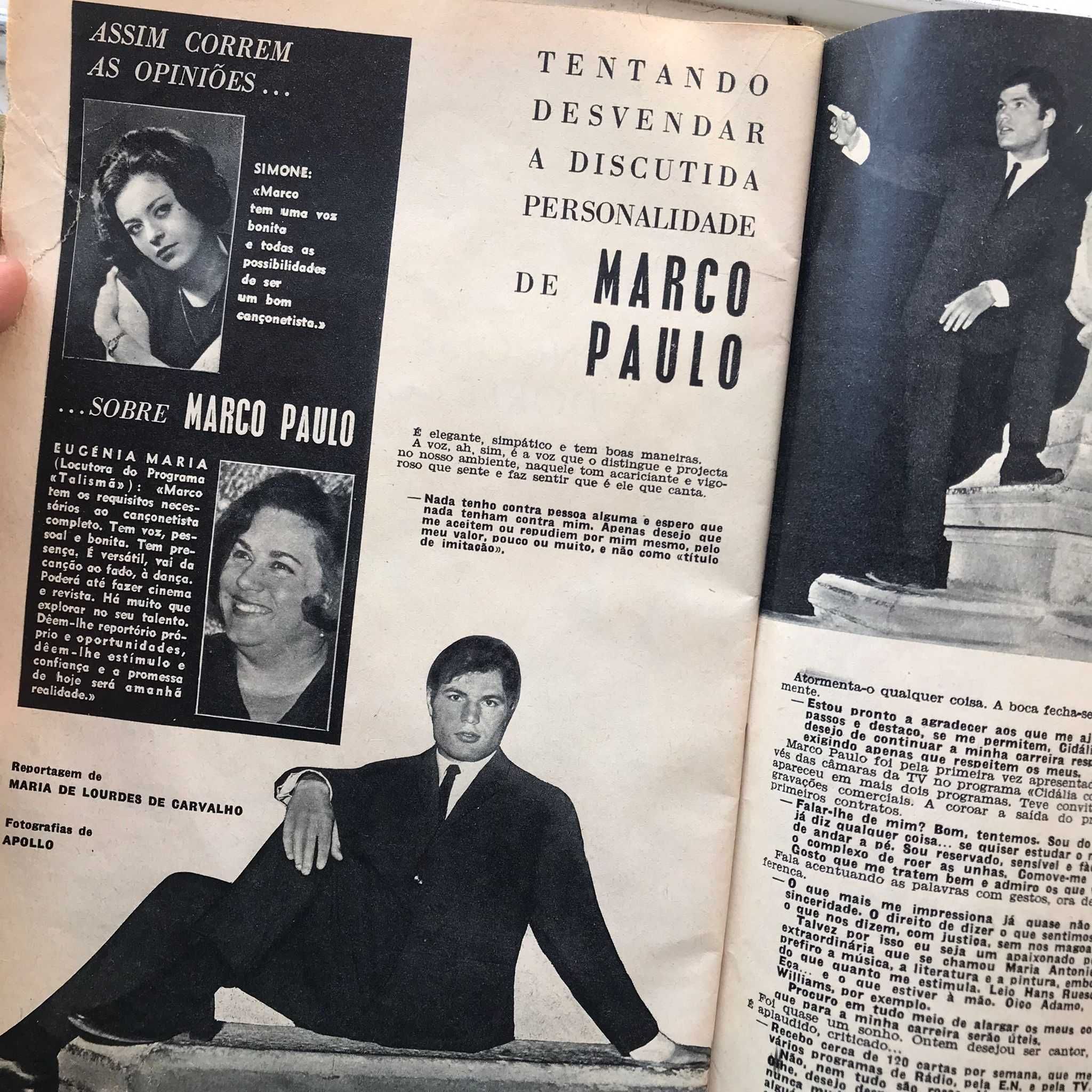 Revista Plateia - entrevista a Marco Paulo com 18 anos
