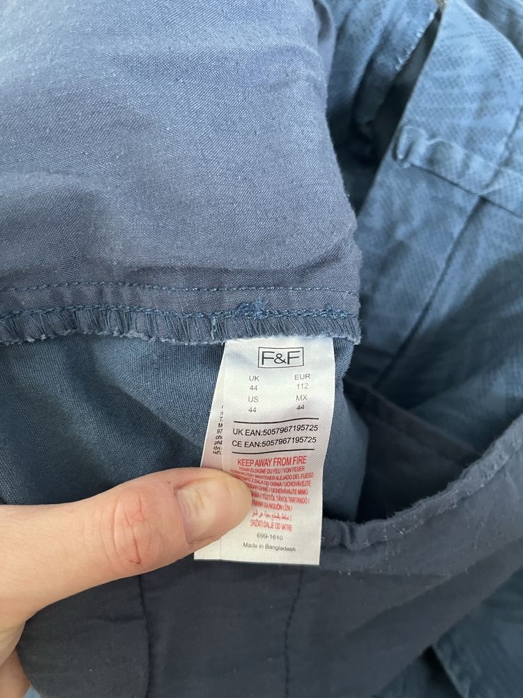 Spodnie męskie spodenki f&f rozmiar 44 grantowe na lato