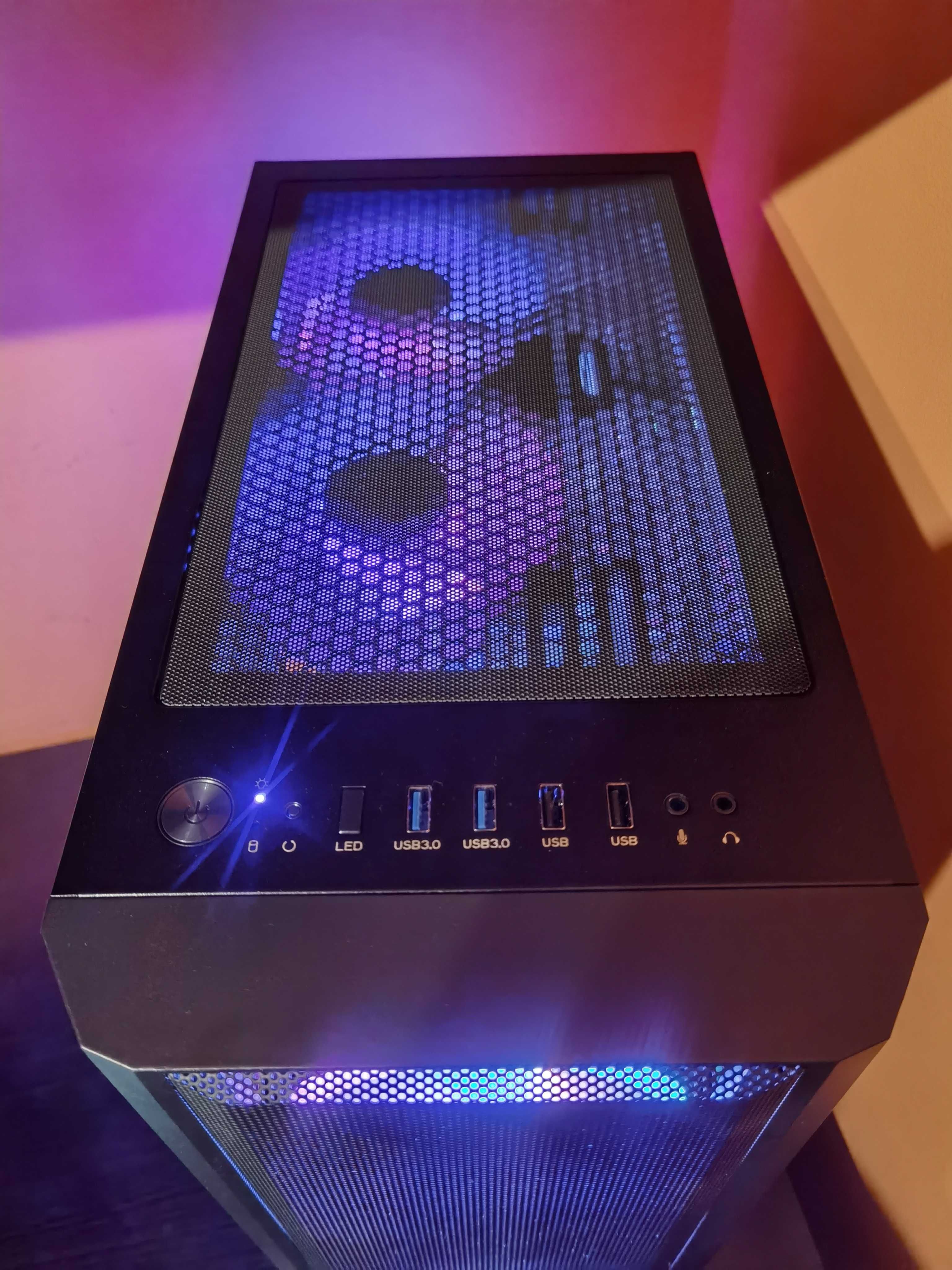 Ryzen 5 5600 • RX 6600 • 32GB RAM • 1TB SSD - komputer do gier z RGB