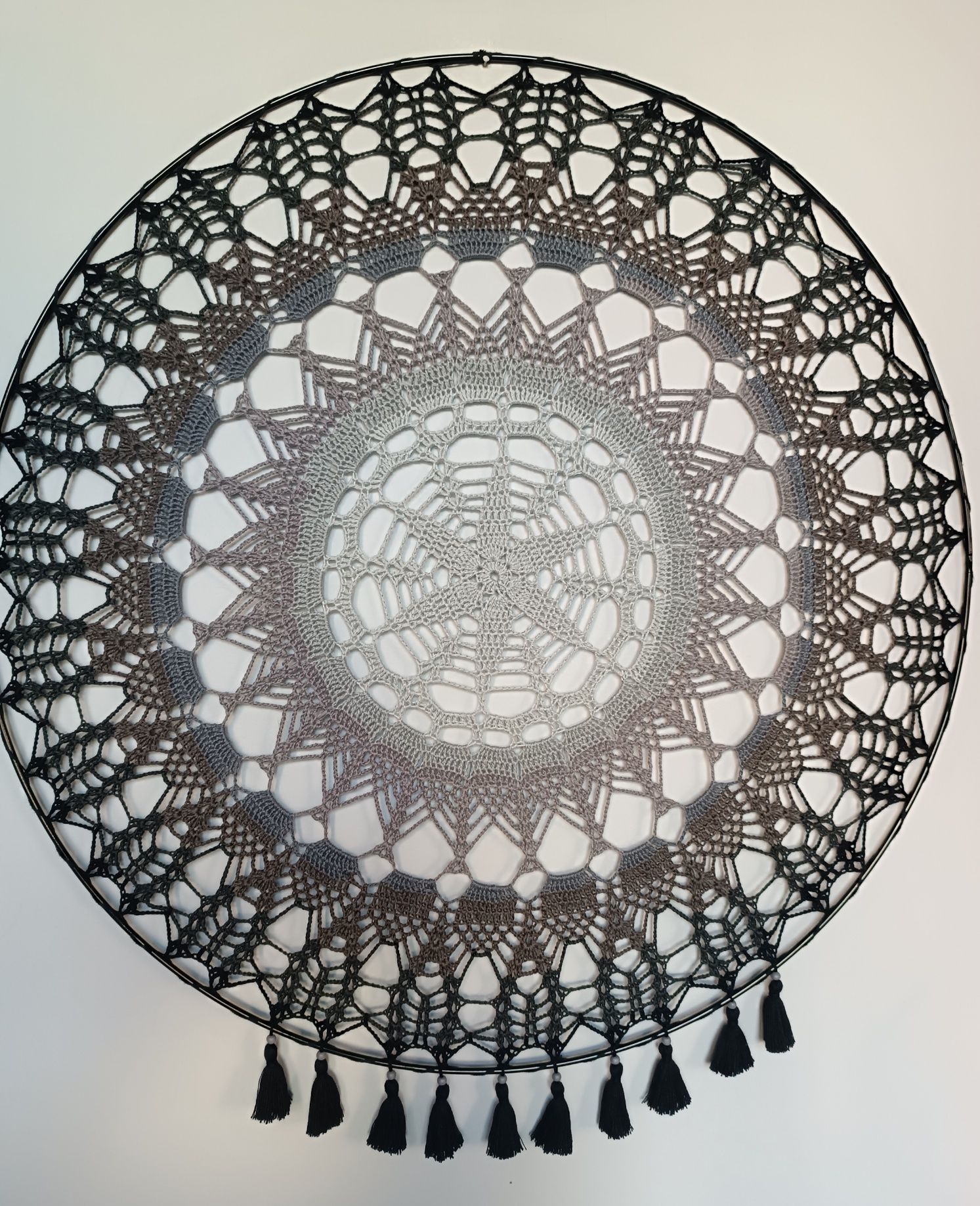 Szydełkowa mandala - łapacz snów - handmade