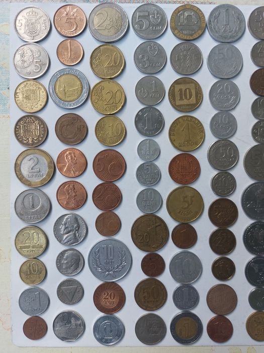 Монеты стран мира 123шт. лот.