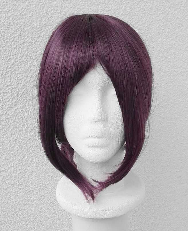 Fioletowa krótka peruka z koczkiem Reze Chainsaw Man cosplay wig