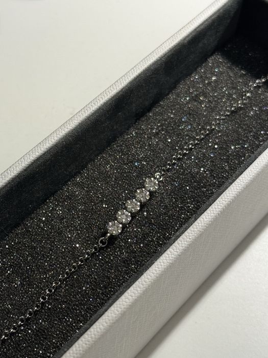 Браслет із білого золота з діамантами, сертифікат