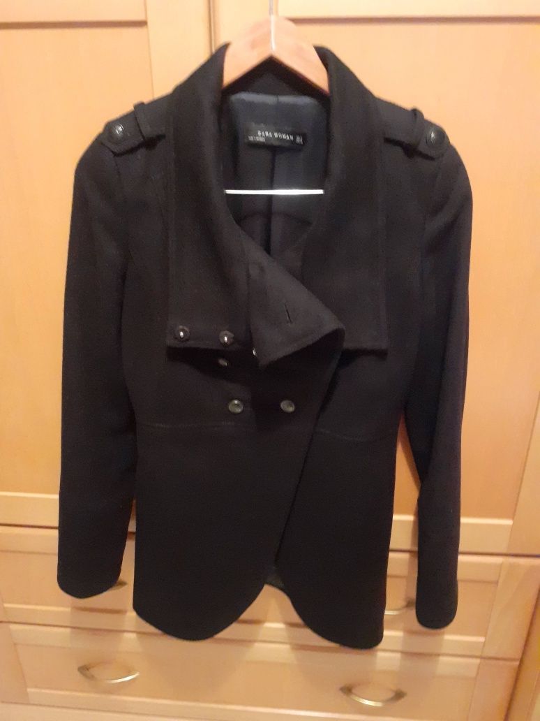 Casaco preto de fazenda ( Zara Woman ) C/ Novo