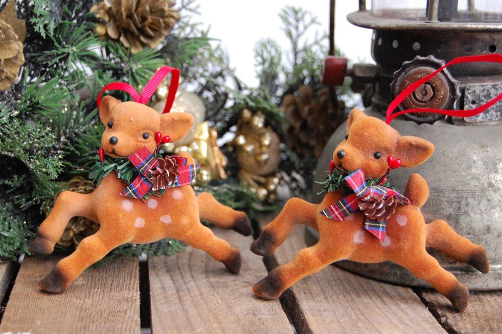 Sarenka, jelonek zawieszka świąteczna choinkowa 2 szt. Boże Narodzenie