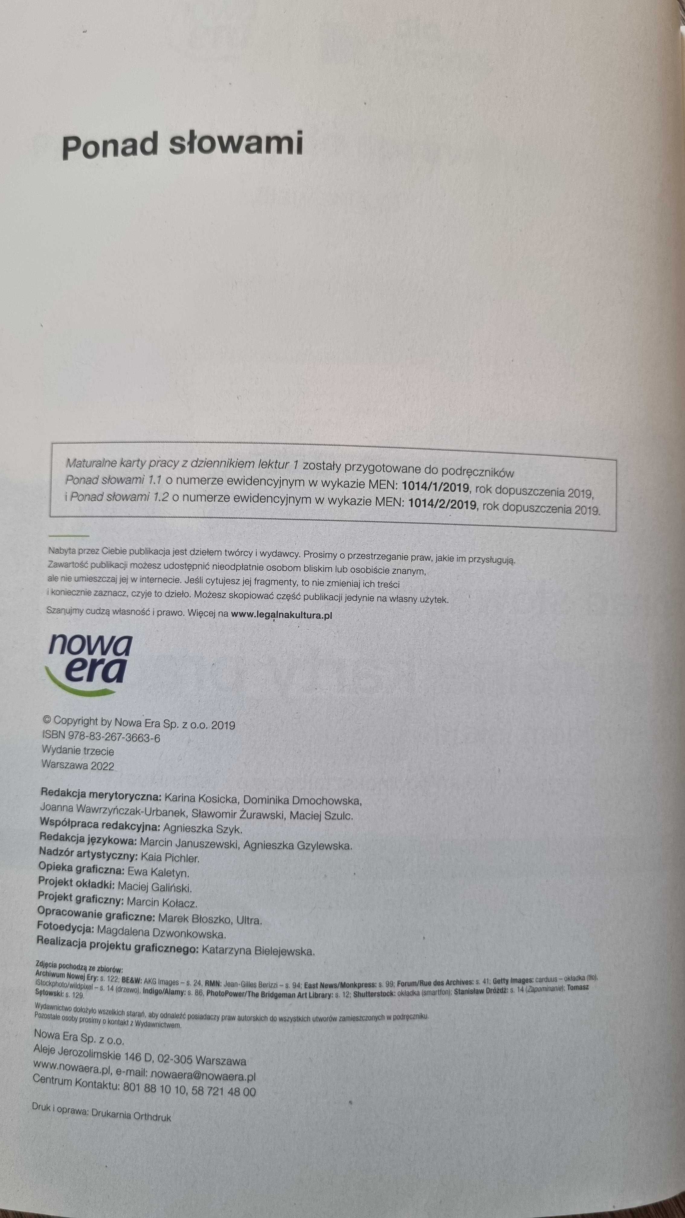 Maturalne karty pracy Ponad slowami 1