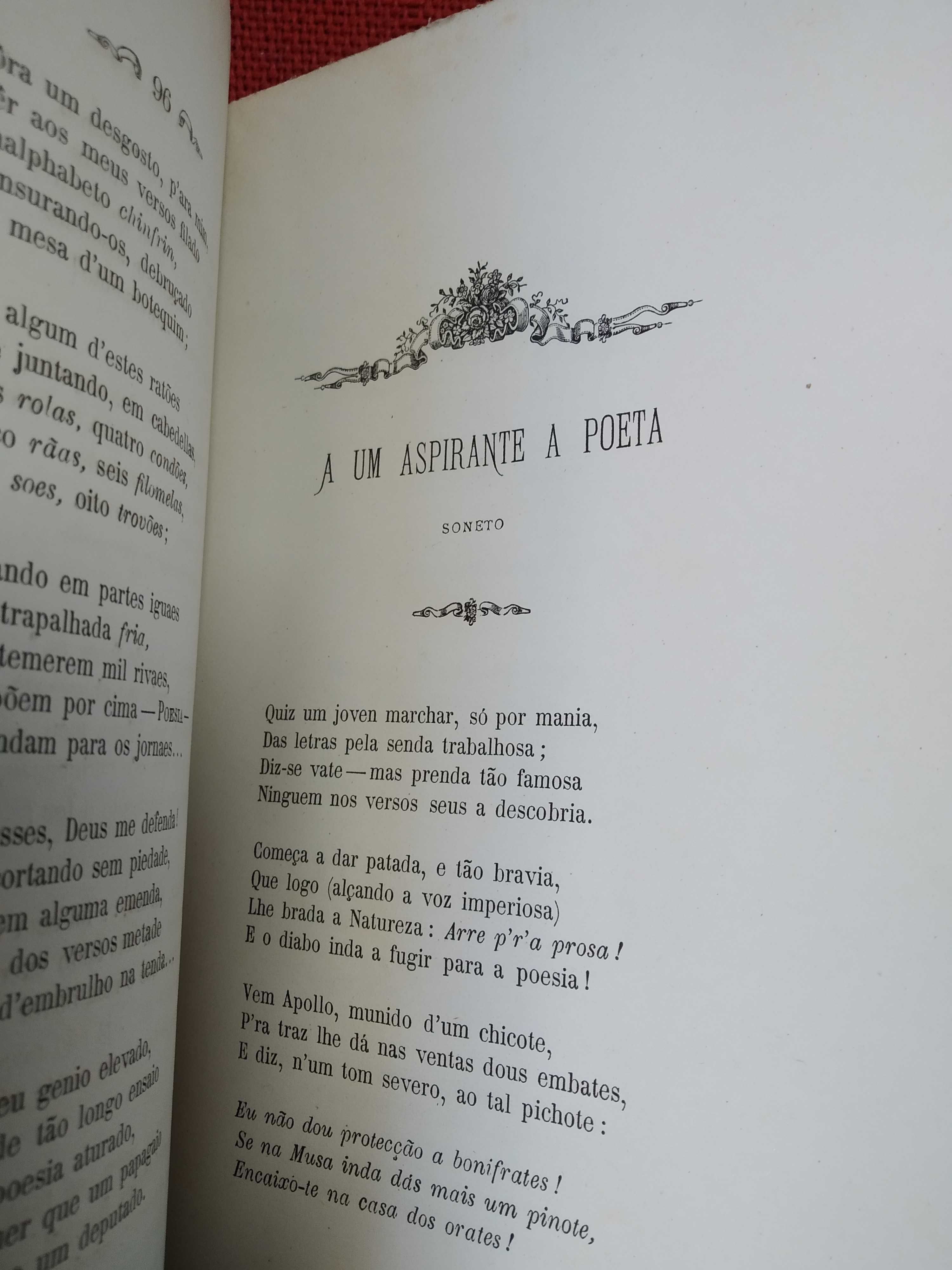 Livro de poesia de 1879 livro vintage livro antiguidade